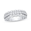 Thumbnail Image 1 of Now + Forever Diamond Three-Row Anniversary Band 1 ct tw Round-cut 14K White Gold