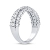 Thumbnail Image 2 of Now + Forever Diamond Three-Row Anniversary Band 1 ct tw Round-cut 14K White Gold