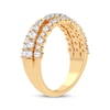 Thumbnail Image 2 of Now + Forever Diamond Three-Row Anniversary Band 1 ct tw Round-cut 14K Yellow Gold