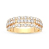 Thumbnail Image 3 of Now + Forever Diamond Three-Row Anniversary Band 1 ct tw Round-cut 14K Yellow Gold