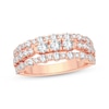 Thumbnail Image 1 of Now + Forever Diamond Triple-Row Anniversary Band 1 ct tw Round-cut 14K Rose Gold