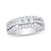 Thumbnail Image 1 of Now + Forever Diamond Three-Row Anniversary Band 1 ct tw Round-cut 14K White Gold