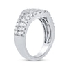 Thumbnail Image 1 of Diamond Fancy Three-Row Anniversary Band 1-1/3 ct tw Round-cut 14K White Gold