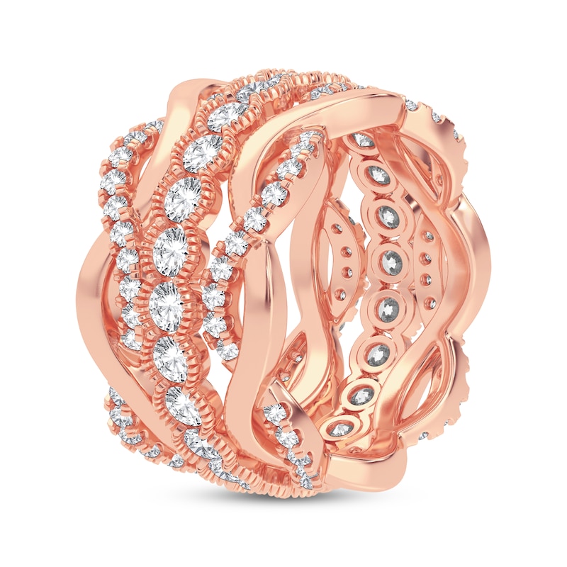 Main Image 2 of Now + Forever Round-cut Diamond Eternity Band 2 ct tw 14K Rose Gold