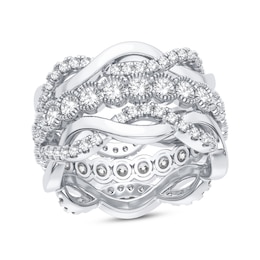 Now + Forever Diamond Eternity Band 2 ct tw Round-cut 14K White Gold