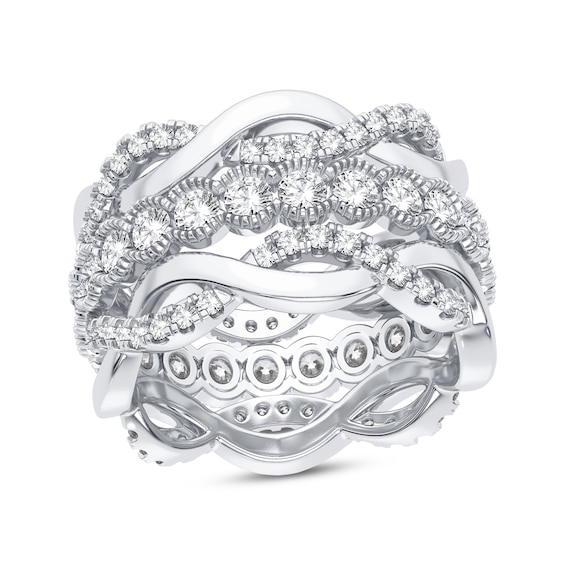 Now + Forever Diamond Eternity Band 2 ct tw Round-cut 14K White Gold