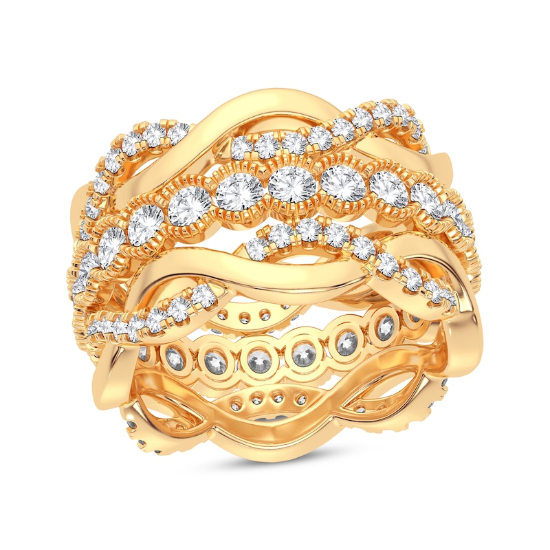 Main Image 1 of Now + Forever Diamond Eternity Band 2 ct tw Round-cut 14K Yellow Gold