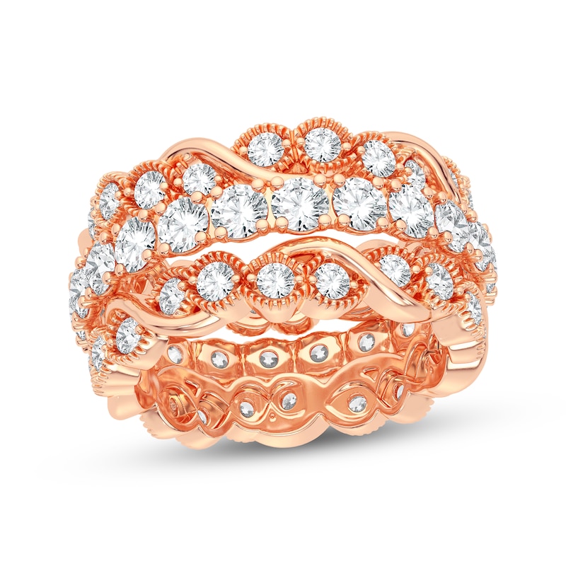 Main Image 1 of Now + Forever Round-cut Diamond Eternity Band 3 ct tw 14K Rose Gold