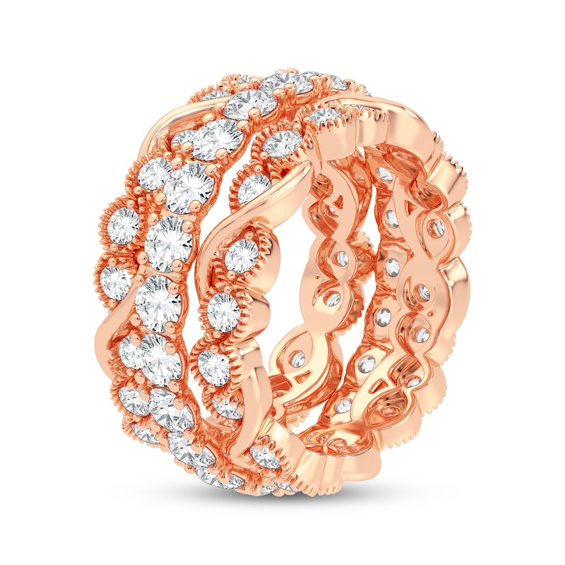 Main Image 2 of Now + Forever Round-cut Diamond Eternity Band 3 ct tw 14K Rose Gold