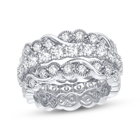 Now + Forever Round-cut Diamond Eternity Band 3 ct tw 14K White Gold