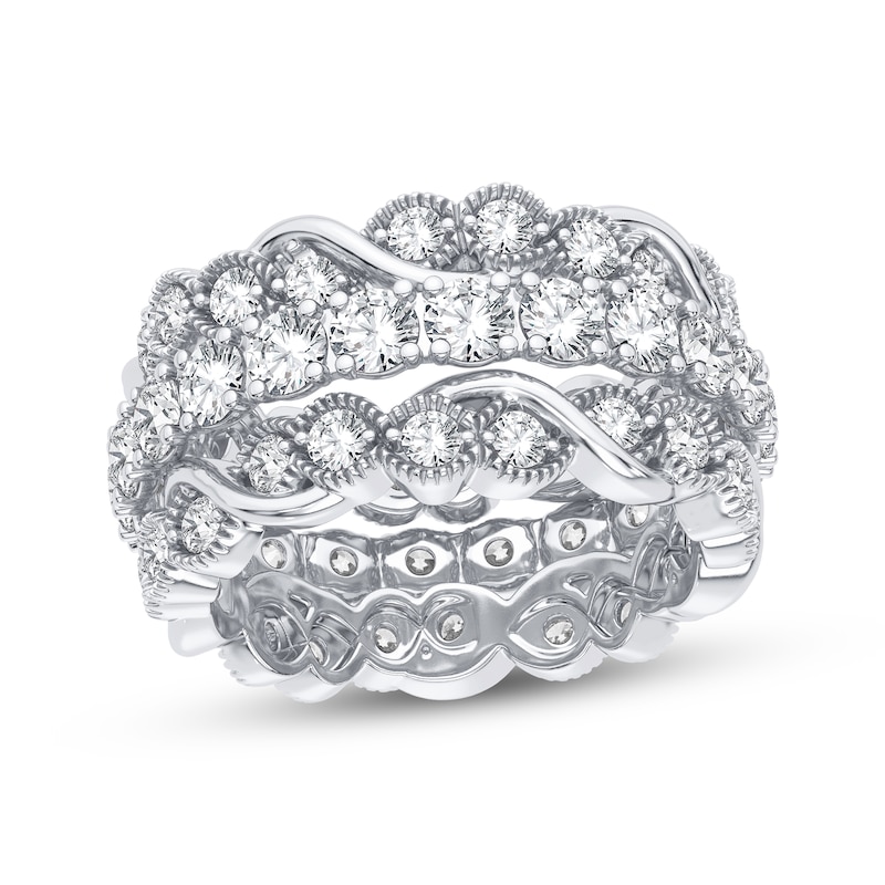 Main Image 1 of Now + Forever Round-cut Diamond Eternity Band 3 ct tw 14K White Gold