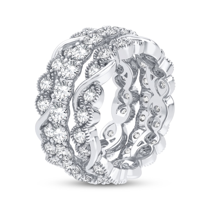 Main Image 2 of Now + Forever Round-cut Diamond Eternity Band 3 ct tw 14K White Gold