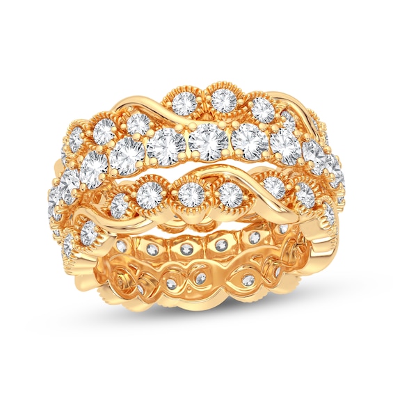 Round-cut Diamond Eternity Band 3 ct tw 14K Yellow Gold