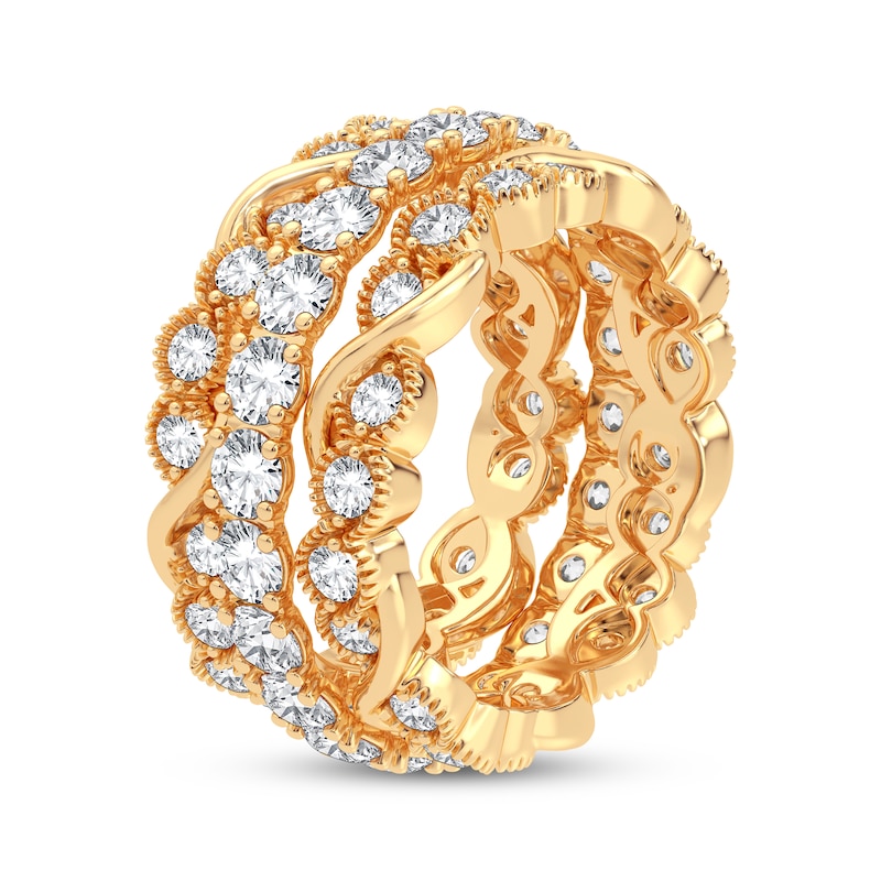 Main Image 2 of Now + Forever Round-cut Diamond Eternity Band 3 ct tw 14K Yellow Gold