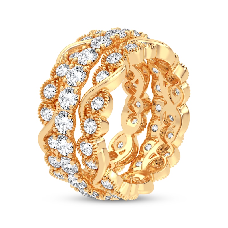 Round-cut Diamond Eternity Band 3 ct tw 14K Yellow Gold