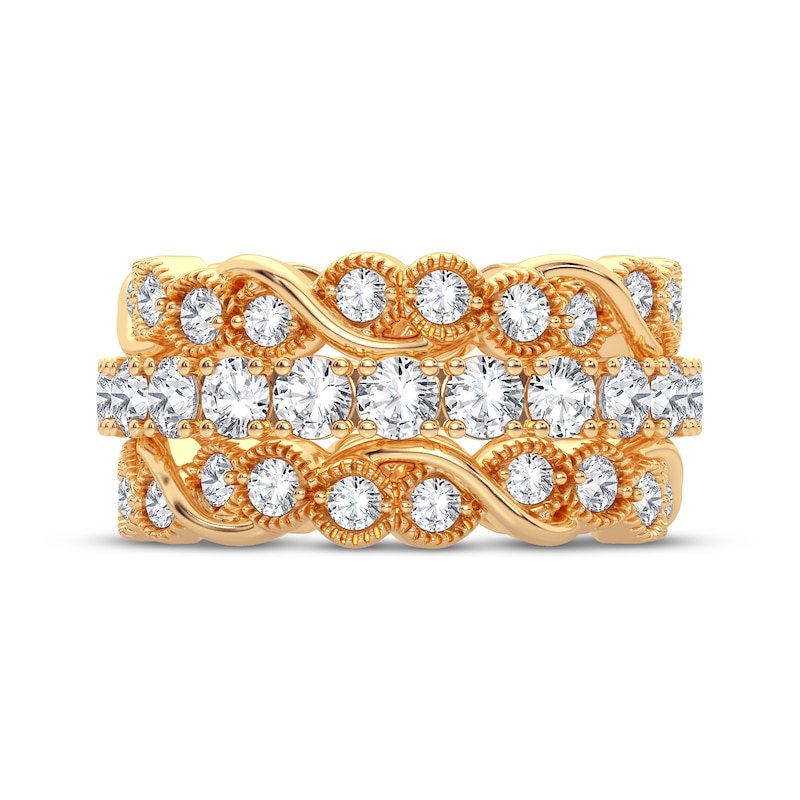 Main Image 3 of Now + Forever Round-cut Diamond Eternity Band 3 ct tw 14K Yellow Gold