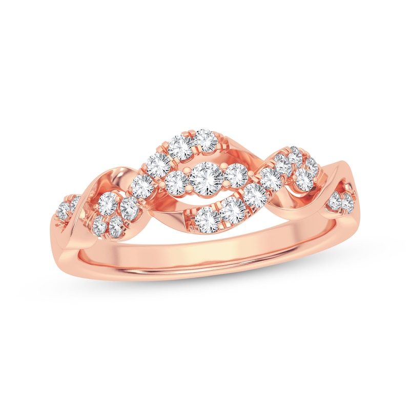 Diamond Twist Anniversary Band 1/3 ct tw 14K Rose Gold | Kay