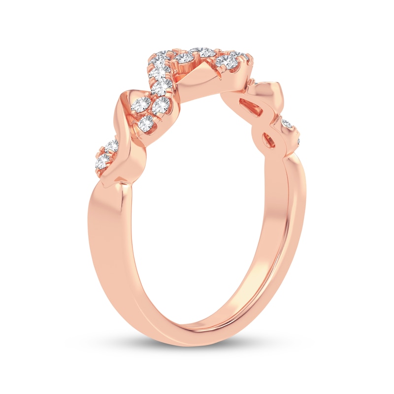 Diamond Twist Anniversary Band 1/3 ct tw 14K Rose Gold