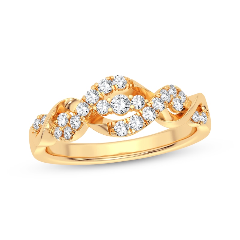 Main Image 1 of Now + Forever Diamond Twist Anniversary Band 1/3 ct tw 14K Yellow Gold