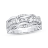 Thumbnail Image 1 of Now + Forever Round-Cut Diamond Multi-Row Twist Anniversary Band 1/2 ct tw 14K White Gold
