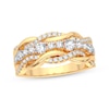 Thumbnail Image 1 of Now + Forever Round-Cut Diamond Multi-Row Twist Anniversary Band 1/2 ct tw 14K Yellow Gold