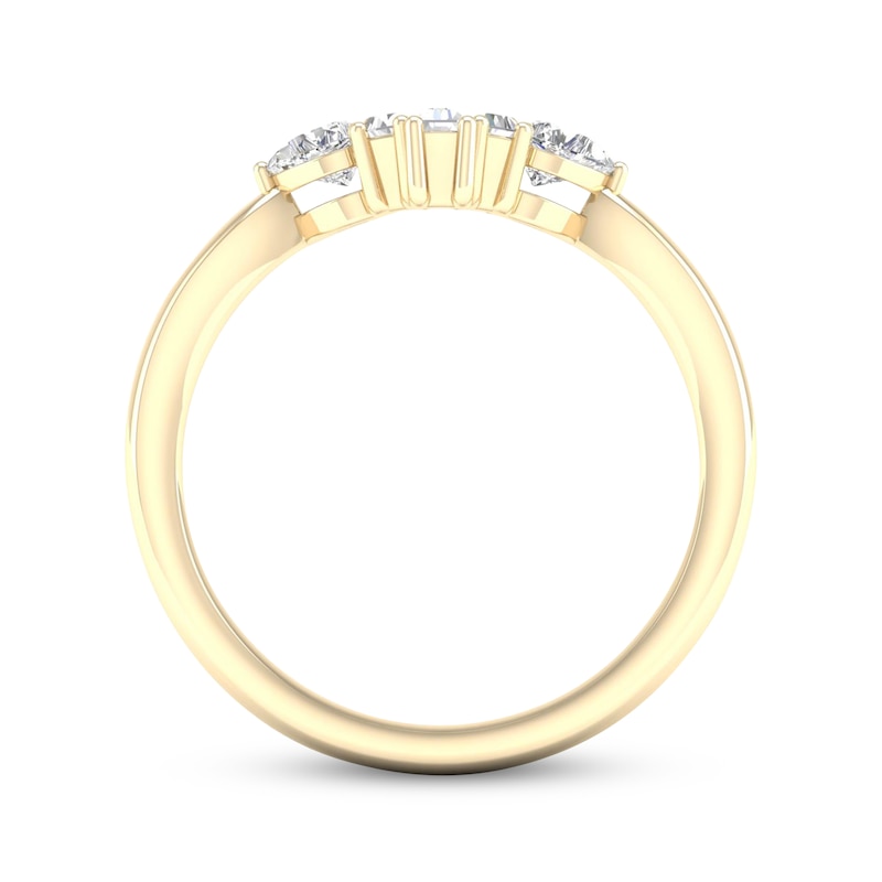 Main Image 4 of Now + Forever Pear-Shaped & Baguette-Cut Diamond Enhancer Ring 1/5 ct tw 14K Yellow Gold