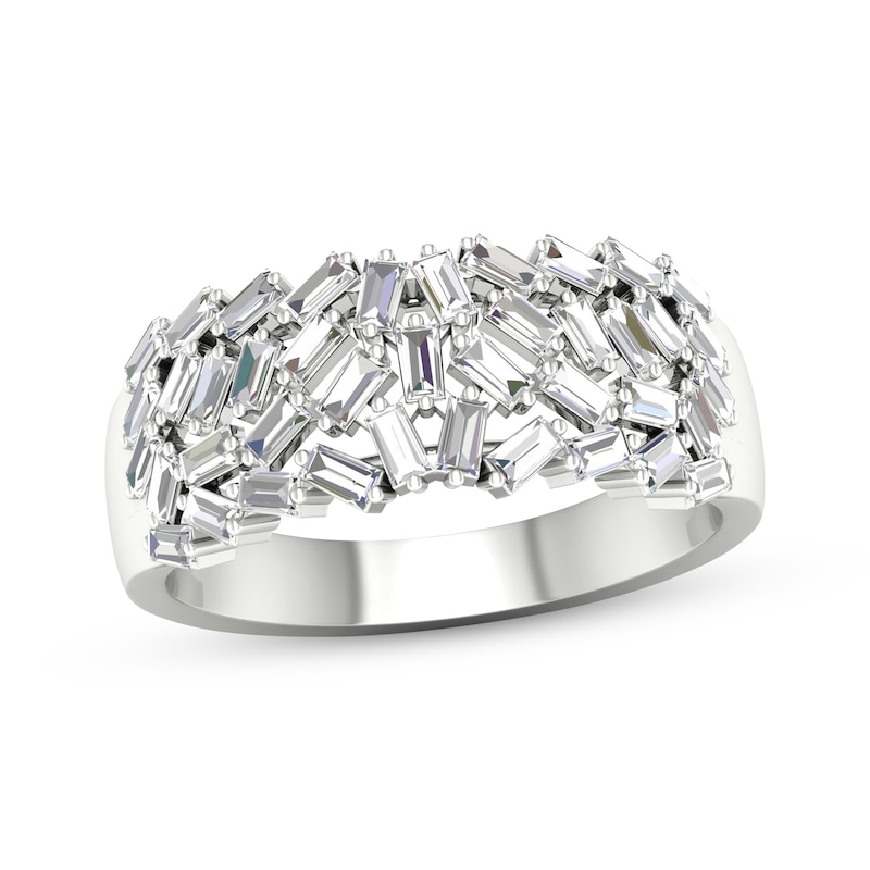 Main Image 1 of Now + Forever Baguette-Cut Diamond Anniversary Band 3/4 ct tw 14K White Gold