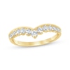 Thumbnail Image 1 of Now + Forever Diamond Chevron Anniversary Band 1/2 ct tw 14K Yellow Gold