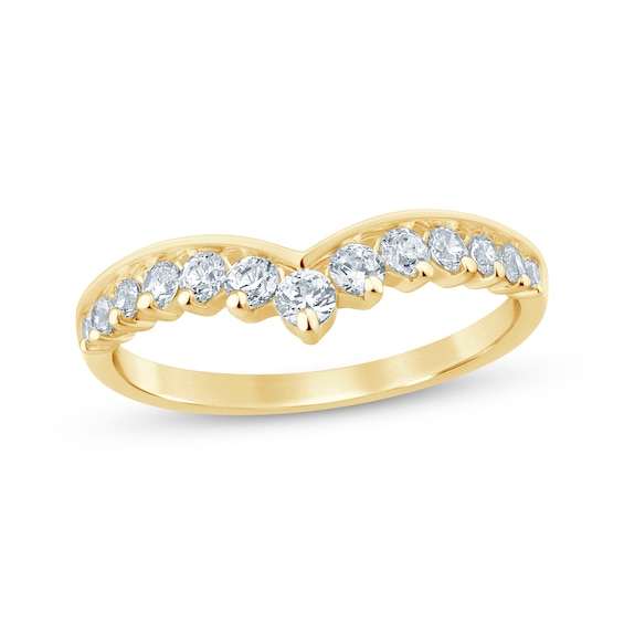 Now + Forever Diamond Chevron Anniversary Band 1/2 ct tw 14K Yellow Gold