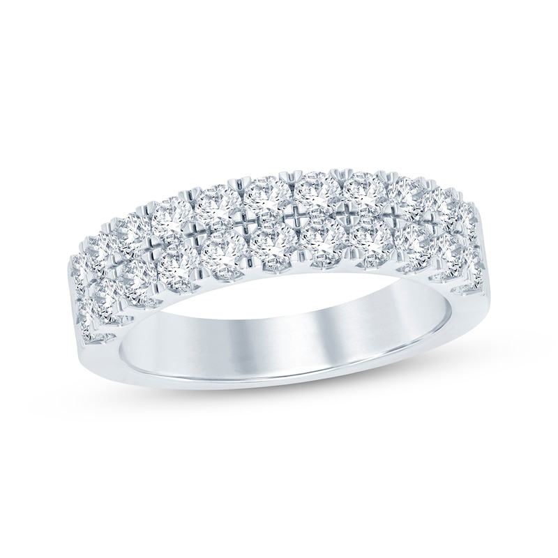 Main Image 1 of Now + Forever Round-Cut Diamond Anniversary Band 1 ct tw 14K White Gold
