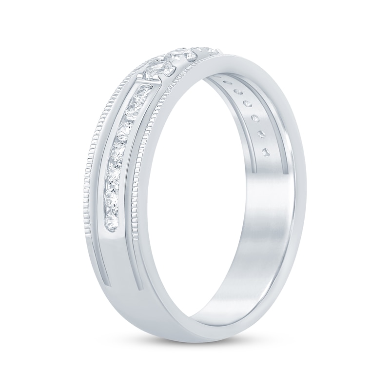 Main Image 2 of Now + Forever Vintage-Style Round-Cut Diamond Anniversary Band 1/3 ct tw 10K White Gold