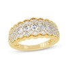 Thumbnail Image 1 of Now + Forever Round-Cut Diamond Scallop-Edged Anniversary Band 1-1/2 ct tw 10K Yellow Gold