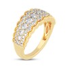 Thumbnail Image 2 of Now + Forever Round-Cut Diamond Scallop-Edged Anniversary Band 1-1/2 ct tw 10K Yellow Gold