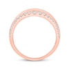 Thumbnail Image 3 of Now + Forever Baguette & Round-Cut Diamond Three-Row Anniversary Band 1 ct tw 14K Rose Gold