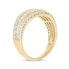 Thumbnail Image 2 of Now + Forever Baguette & Round-Cut Diamond Three-Row Anniversary Band 1 ct tw 14K Yellow Gold