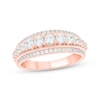 Thumbnail Image 1 of Now + Forever Round-Cut Diamond Three-Row Anniversary Band 1 ct tw 14K Rose Gold
