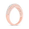 Thumbnail Image 2 of Now + Forever Round-Cut Diamond Three-Row Anniversary Band 1 ct tw 14K Rose Gold