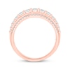 Thumbnail Image 3 of Now + Forever Round-Cut Diamond Three-Row Anniversary Band 1 ct tw 14K Rose Gold