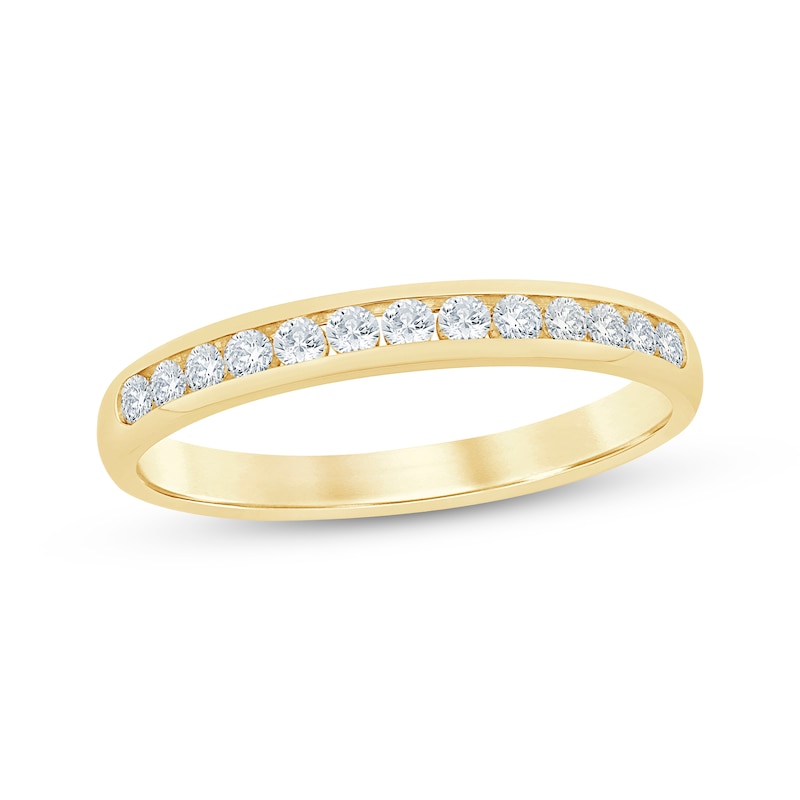 Main Image 1 of Now + Forever Round-Cut Diamond Anniversary Band 1/4 ct tw 14K Yellow Gold