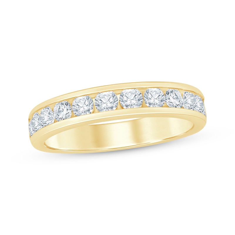 Main Image 1 of Now + Forever Round-Cut Diamond Anniversary Band 1 ct tw 14K Yellow Gold