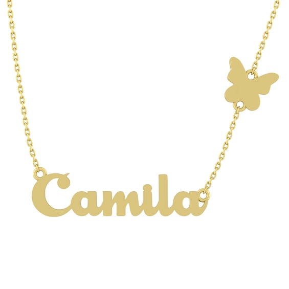 Butterfly Nameplate Pendant (1 Name)