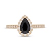 Thumbnail Image 6 of Neil Lane Pear-Shaped Black & White Diamond Engagement Ring 1-1/2 ct tw 14K Yellow Gold