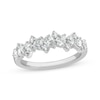 Thumbnail Image 0 of Pear-Shaped & Round-Cut Diamond Scatter Anniversary Band 3/4 ct tw 14K White Gold