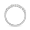 Thumbnail Image 2 of Pear-Shaped & Round-Cut Diamond Scatter Anniversary Band 3/4 ct tw 14K White Gold