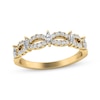 Marquise & Round-Cut Diamond Anniversary Band 3/8 ct tw 10K Yellow Gold