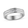Princess & Round-Cut Diamond Anniversary Band 3/4 ct tw 14K White Gold