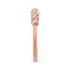 Round-cut Diamond Anniversary Twist Band 1/4 ct tw 10K Rose Gold