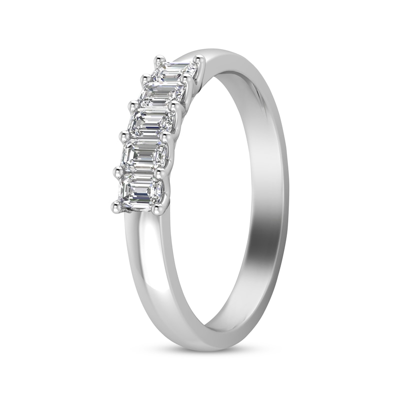 Main Image 2 of Now + Forever Emerald-Cut Diamond Anniversary Band 1/2 ct tw 14K White Gold