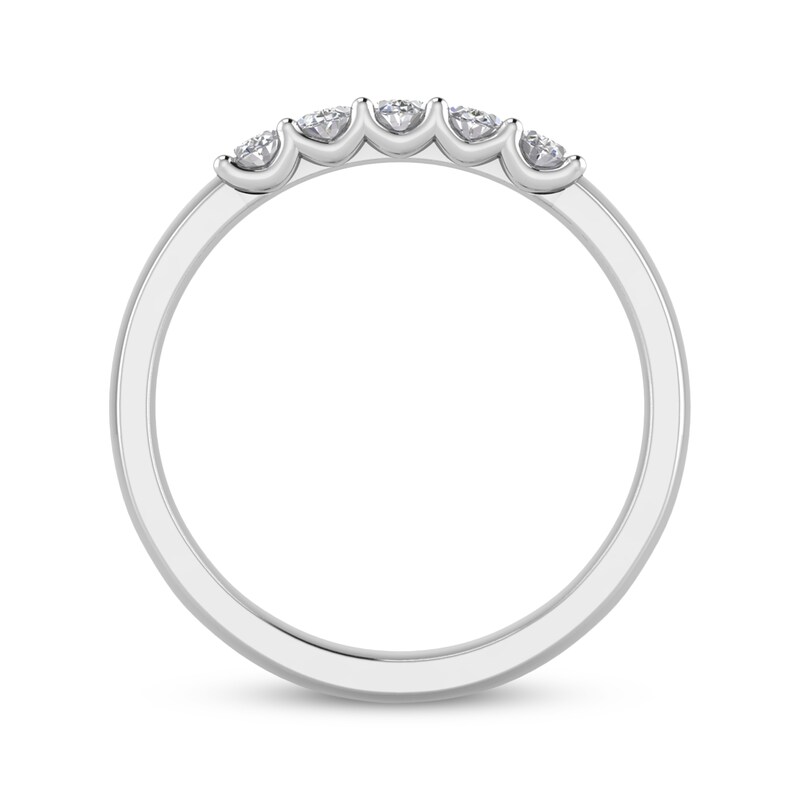 Oval-Cut Diamond Anniversary Band 1/2 ct tw 14K White Gold