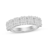 Thumbnail Image 1 of Now + Forever Baguette & Round-Cut Diamond Anniversary Band 3/4 ct tw 14K White Gold